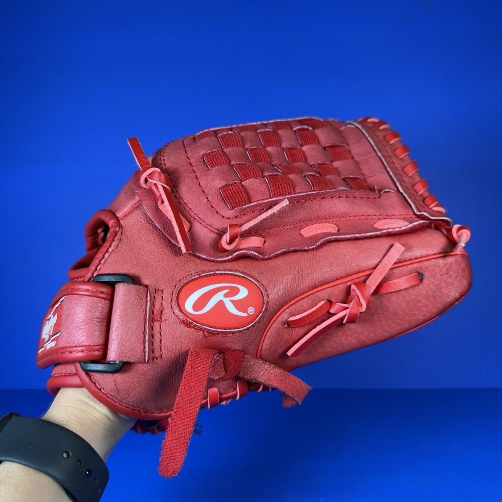 Rawlings Highlight Series H120S 12" Youth Red Baseball Softball Glove RHT